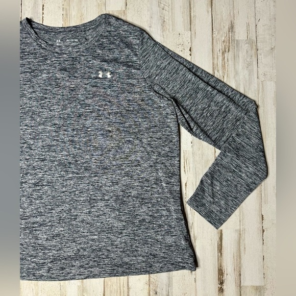 Under Armour HeatGear Women’s XXL Gray Long Sleeve Fitted Athletic Shirt - Picture 2 of 12